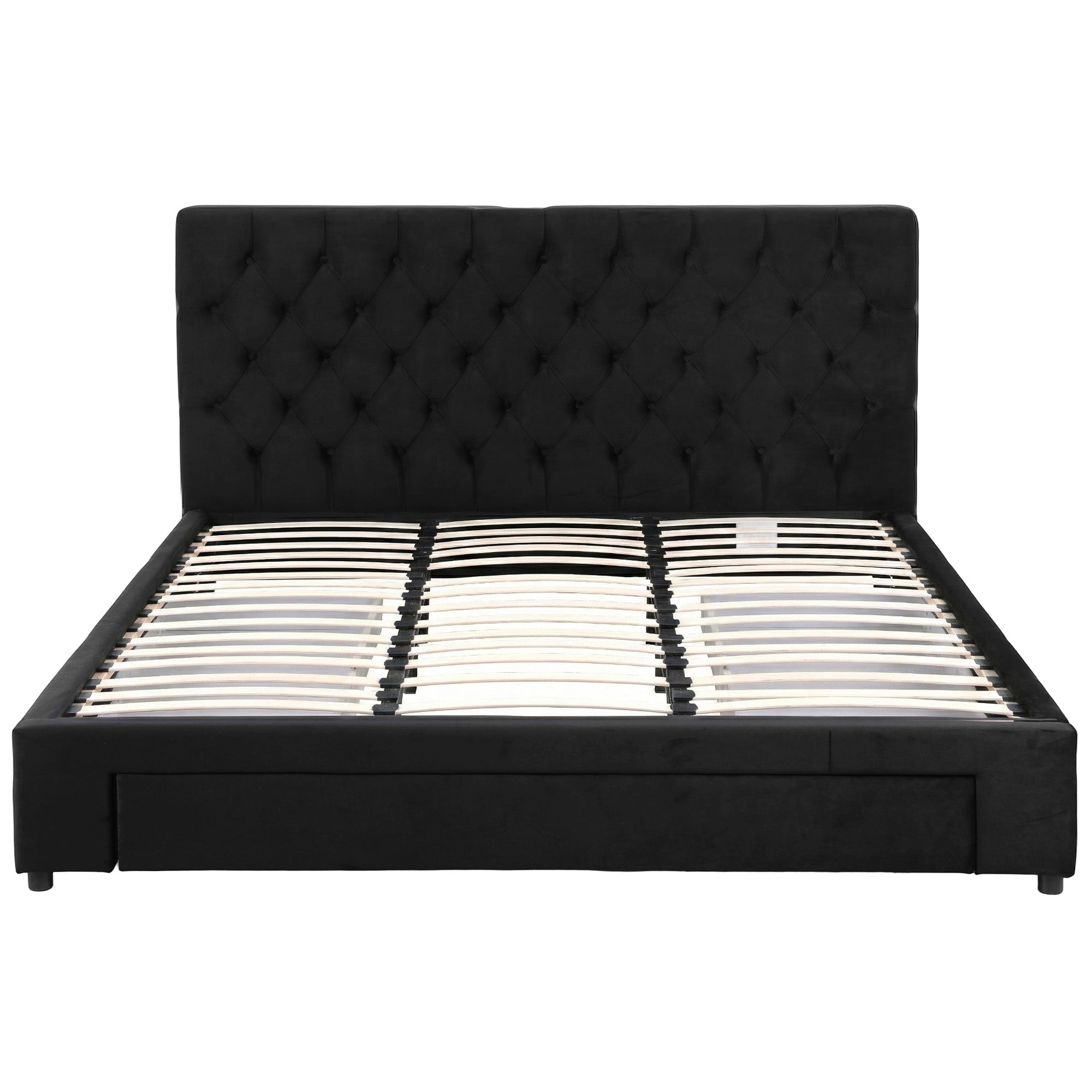 King Bed Frame Storage Charging Station Upholstered 3 Drawers USB Type - C - Furniture > Bedroom > Beds & Bed Frames - Rivercity House & Home Co. (ABN 18 642 972 209) - Affordable Modern Furniture Australia