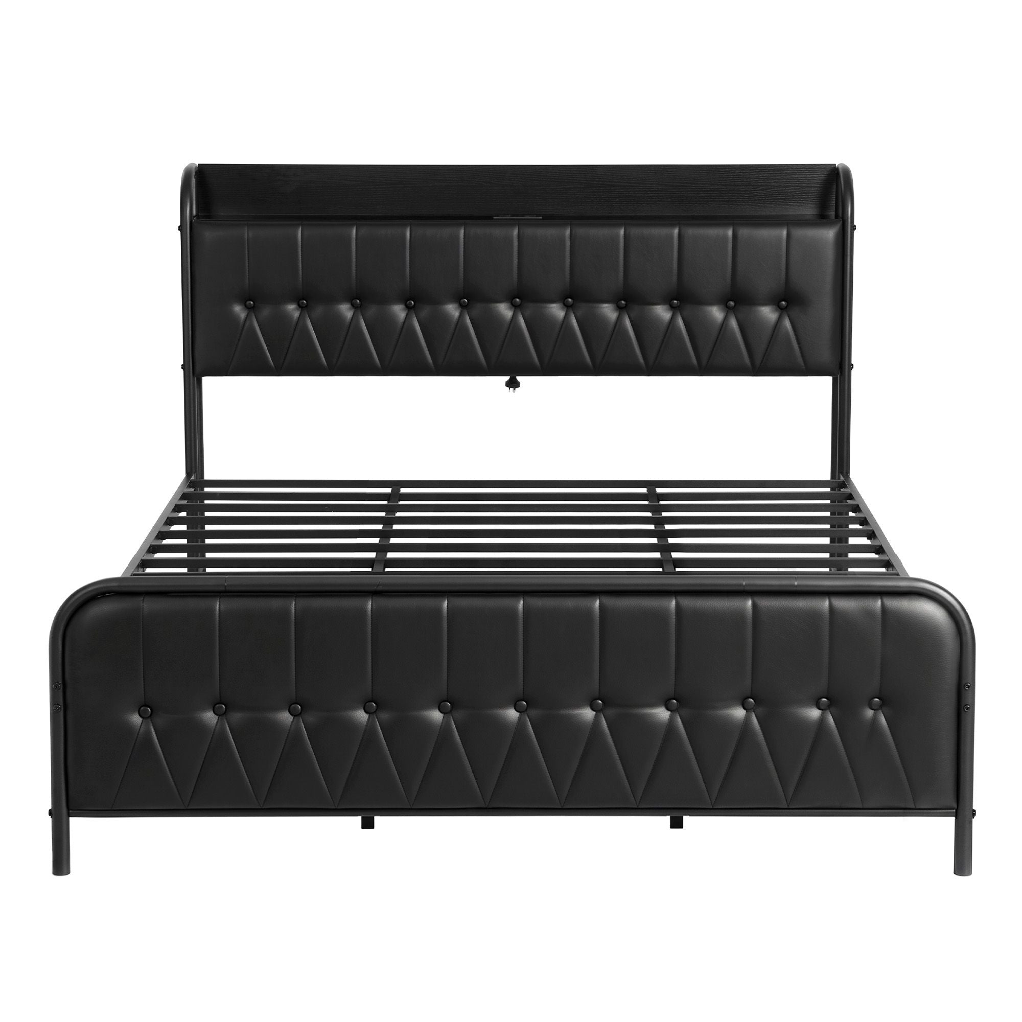 King Bed Frame with Storage Headboard SAA Certified Charging Station - Furniture > Bedroom > Beds & Bed Frames - Rivercity House & Home Co. (ABN 18 642 972 209) - Affordable Modern Furniture Australia