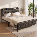 King Bed Frame with Storage Headboard SAA Certified Charging Station