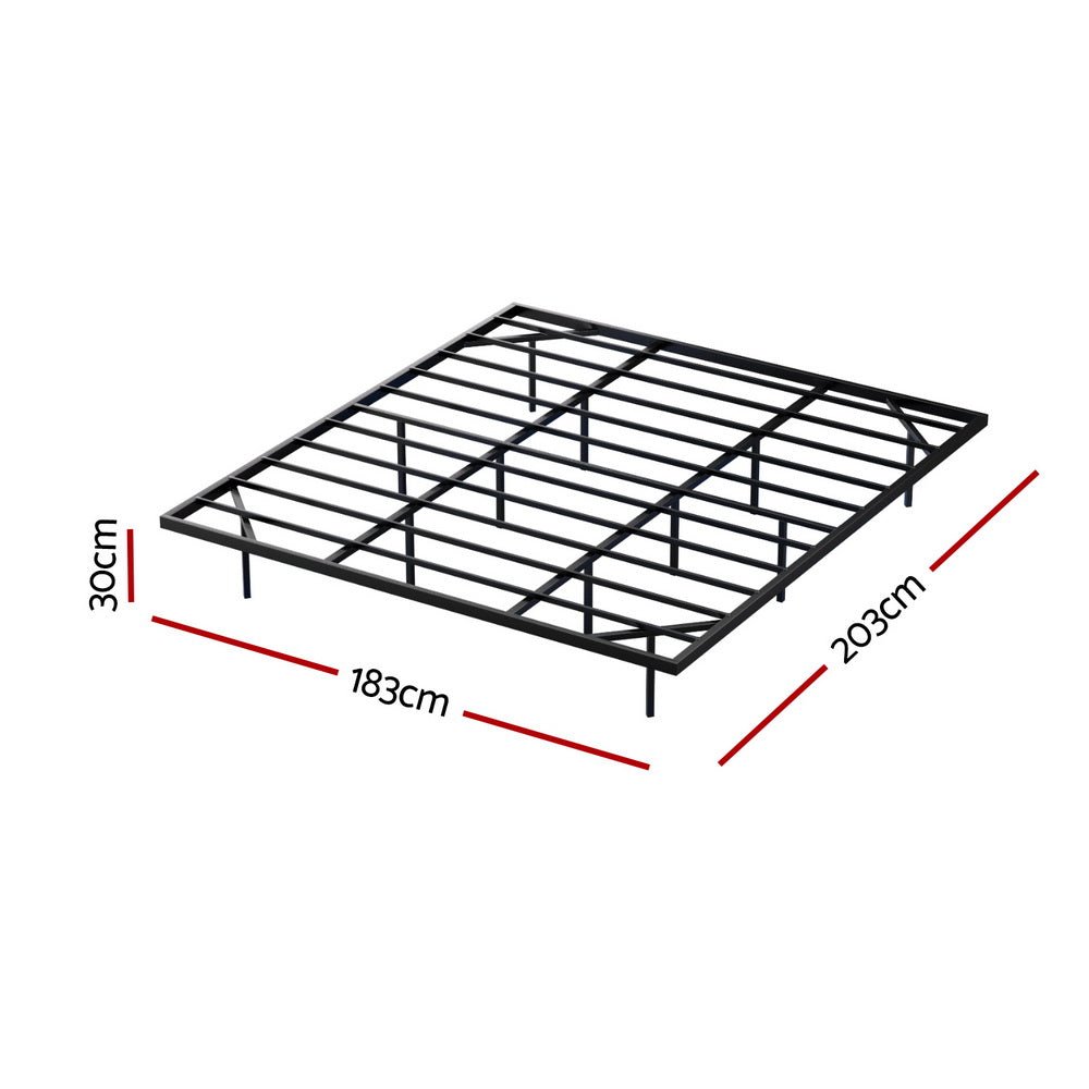 King Bed Frame,Floating Metal Bed Frame with Smart LED Lights - Sturdy Metal Platform Bed Base, Silent Design, Tool - Free Assembly, 300KG Capacity for Home/Hotel/Master Bedroom - Furniture > Bedroom > Beds & Bed Frames - Rivercity House & Home Co. (ABN 18 642 972 209) - Affordable Modern Furniture Australia