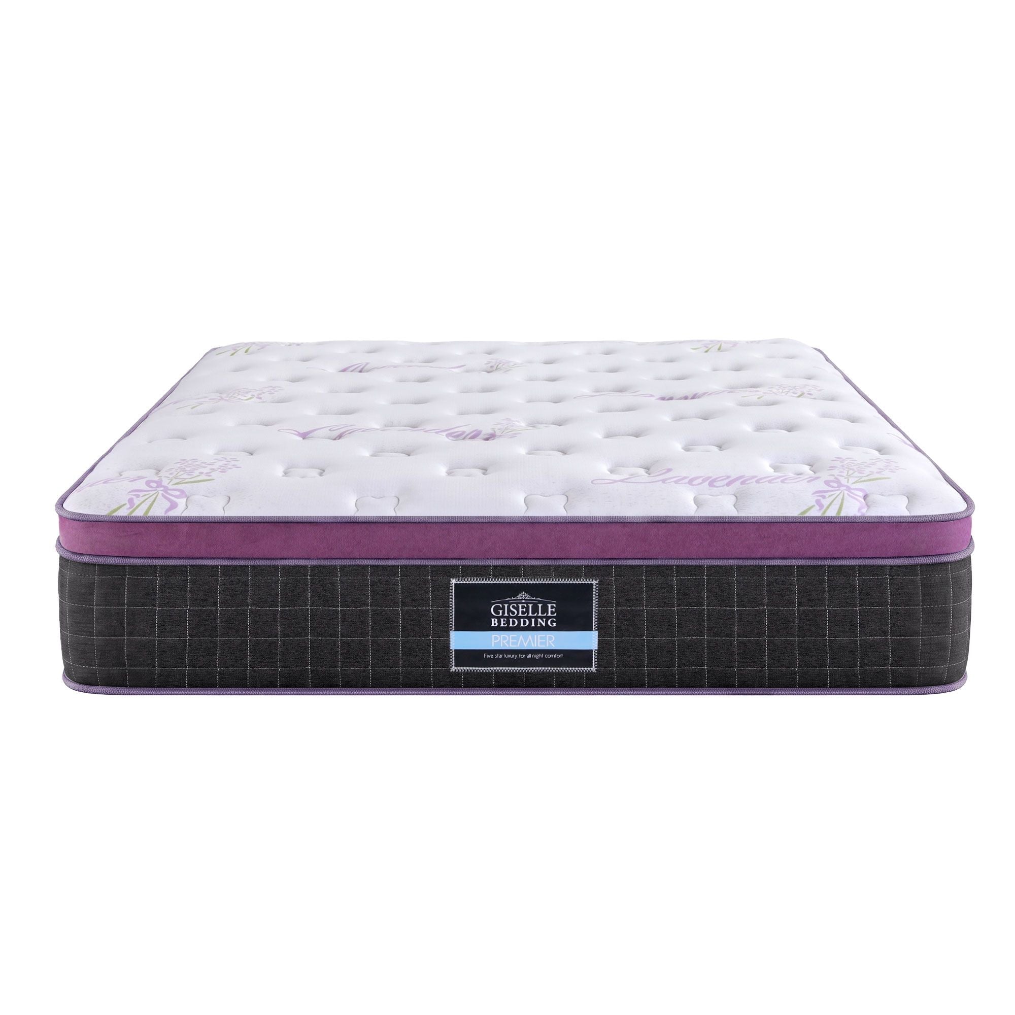 King Euro Top Firm Pocket Spring Mattress with Edge Support - Purple - Furniture > Mattresses > King Size Mattress - Rivercity House & Home Co. (ABN 18 642 972 209) - Affordable Modern Furniture Australia