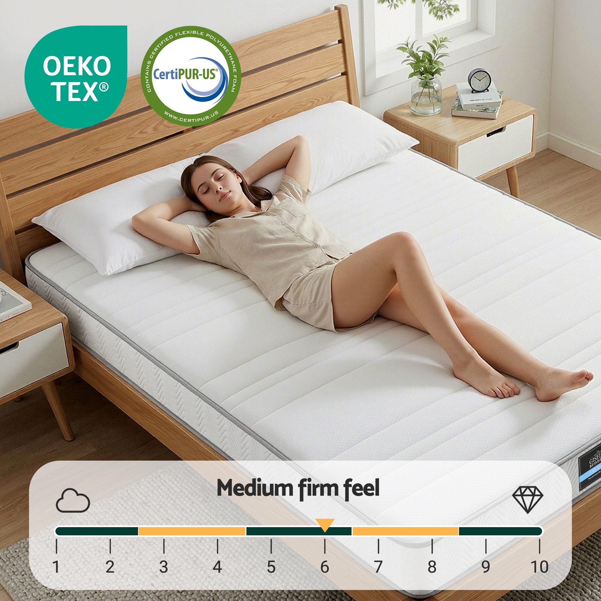 King Mattress 20cm with Reinforced Edge Support Egg - Crate Foam - Furniture > Mattresses > King Size Mattress - Rivercity House & Home Co. (ABN 18 642 972 209) - Affordable Modern Furniture Australia