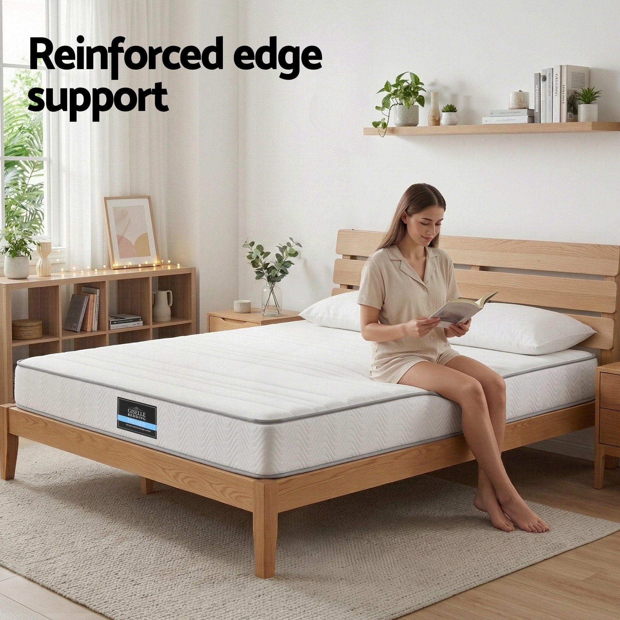 King Mattress 20cm with Reinforced Edge Support Egg - Crate Foam - Furniture > Mattresses > King Size Mattress - Rivercity House & Home Co. (ABN 18 642 972 209) - Affordable Modern Furniture Australia