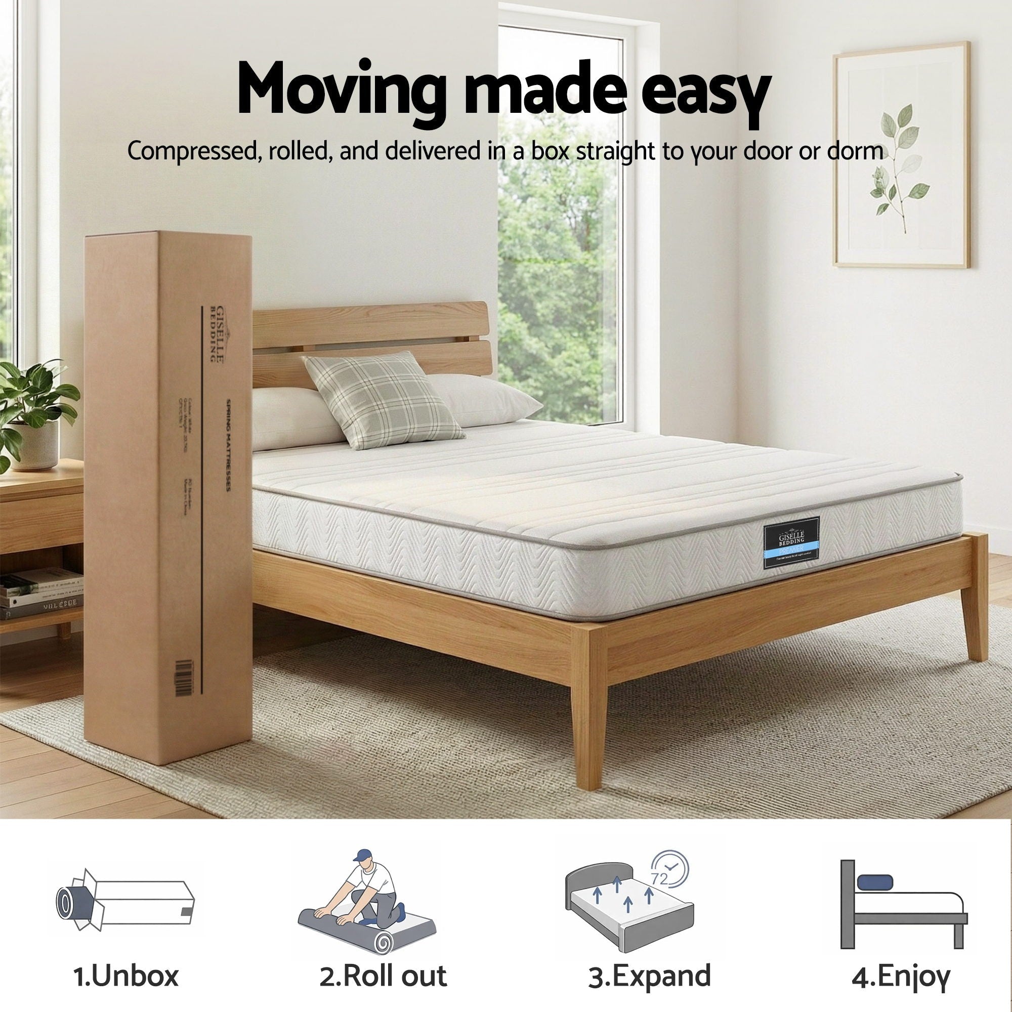 King Mattress 20cm with Reinforced Edge Support Egg - Crate Foam - Furniture > Mattresses > King Size Mattress - Rivercity House & Home Co. (ABN 18 642 972 209) - Affordable Modern Furniture Australia