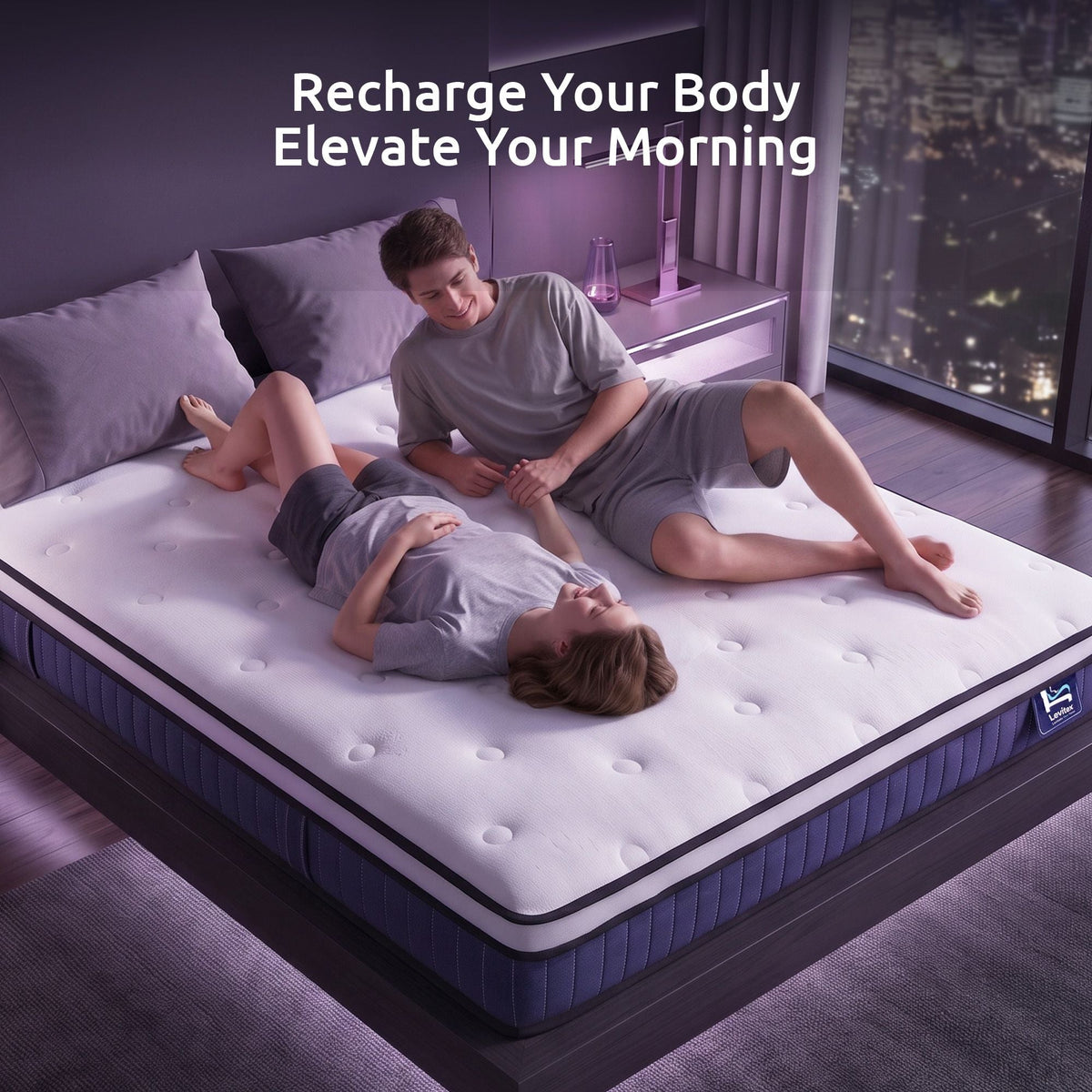 King Mattress 23cm Pocket Spring with Cooling Gel Foam, Medium-Firm Full-Body Support - White - Furniture > Mattresses > King Size Mattress - Rivercity House & Home Co. (ABN 18 642 972 209) - Affordable Modern Furniture Australia