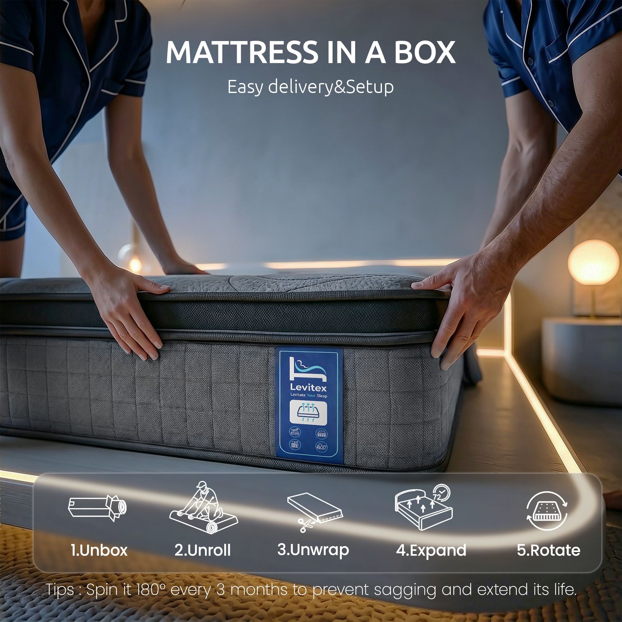 king Mattress 33 cm 7 - Zone Pocket Spring 8.0 Extra Firm with Dual - Row Edge Support & Breathable Knit Cover - Furniture > Mattresses > King Size Mattress - Rivercity House & Home Co. (ABN 18 642 972 209) - Affordable Modern Furniture Australia