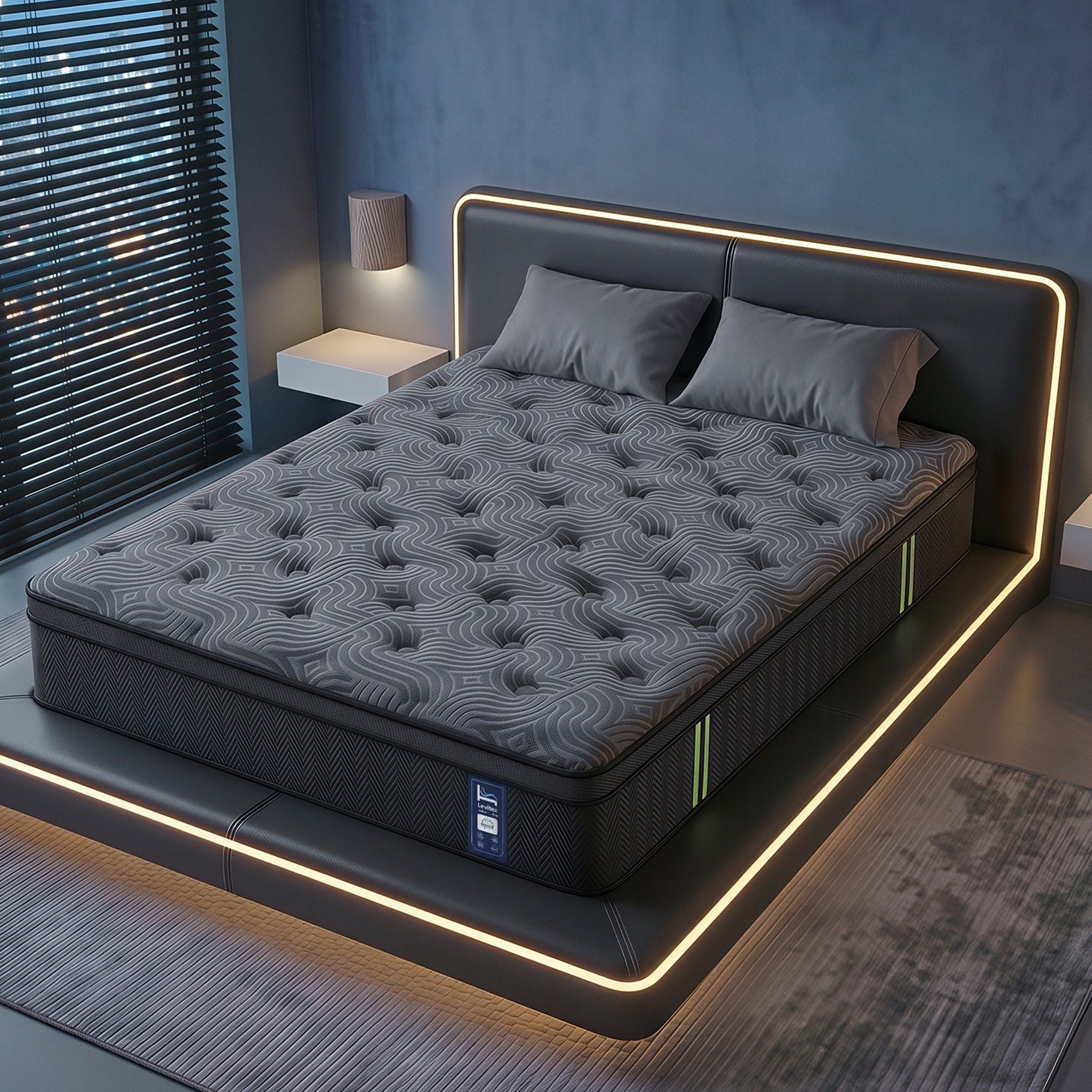 King Mattress 34 cm 5 - Zone Pressure Relief Pocket Spring with Reinforced Edge Support & Breathable Gel Memory Foam Hybrid Mattress - Furniture > Mattresses > King Size Mattress - Rivercity House & Home Co. (ABN 18 642 972 209) - Affordable Modern Furniture Australia