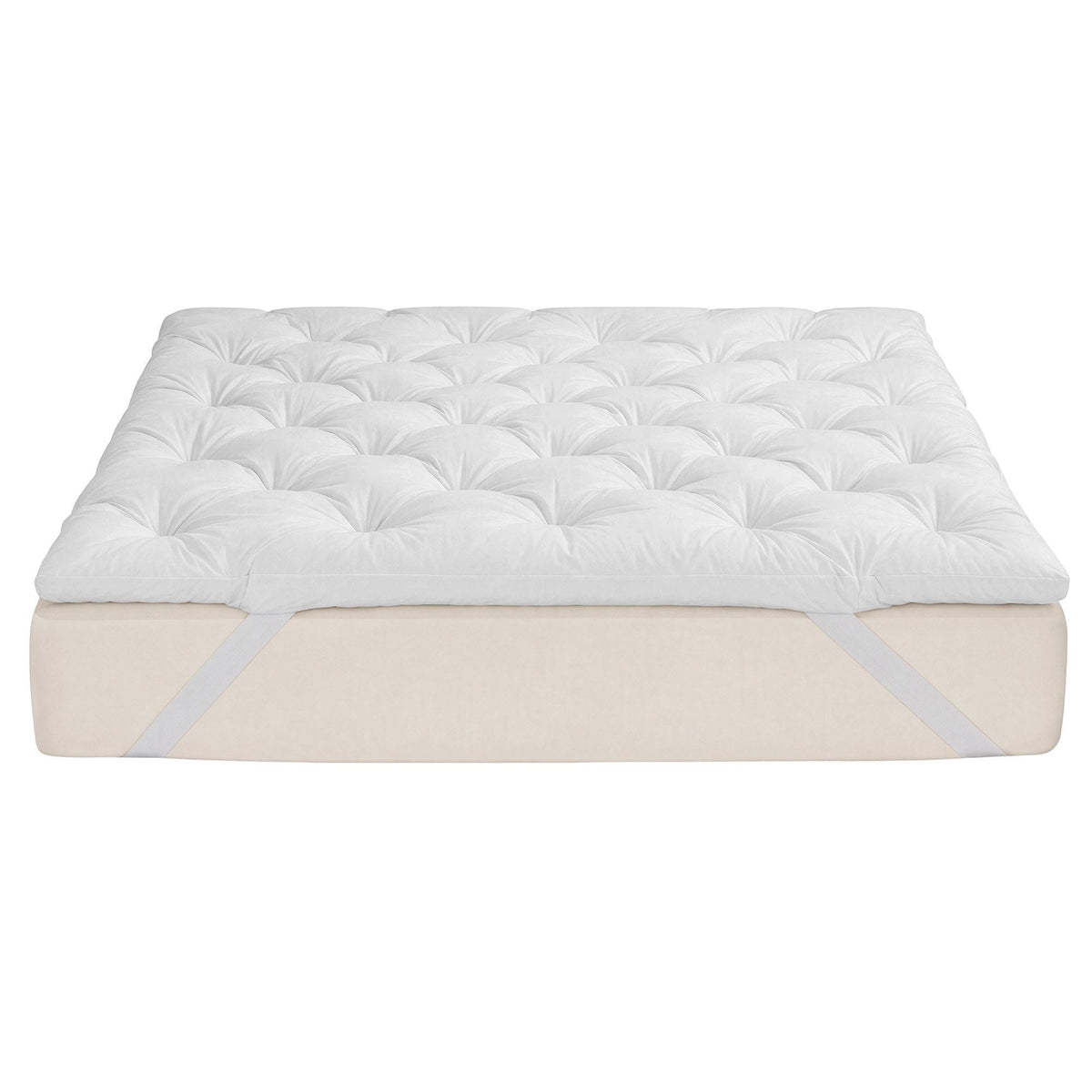 King Pillow Top Mattress Topper 5cm Thick 1300GSM White Duck Feather - White - Furniture > Mattresses > King Size Mattress - Rivercity House & Home Co. (ABN 18 642 972 209) - Affordable Modern Furniture Australia