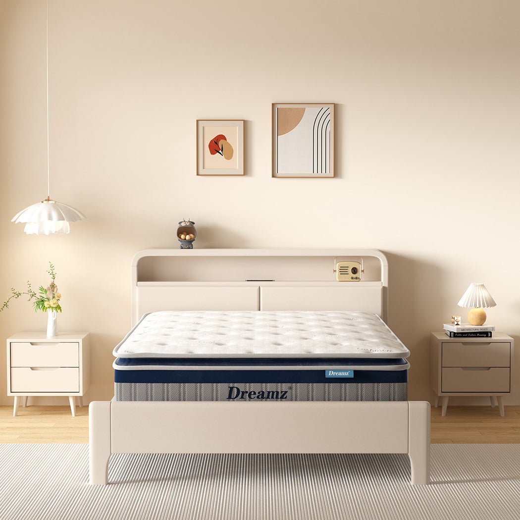 King Pillow Top Spring Mattress 32cm Thickness - White - Rivercity House & Home Co. (ABN 18 642 972 209) - Affordable Modern Furniture Australia