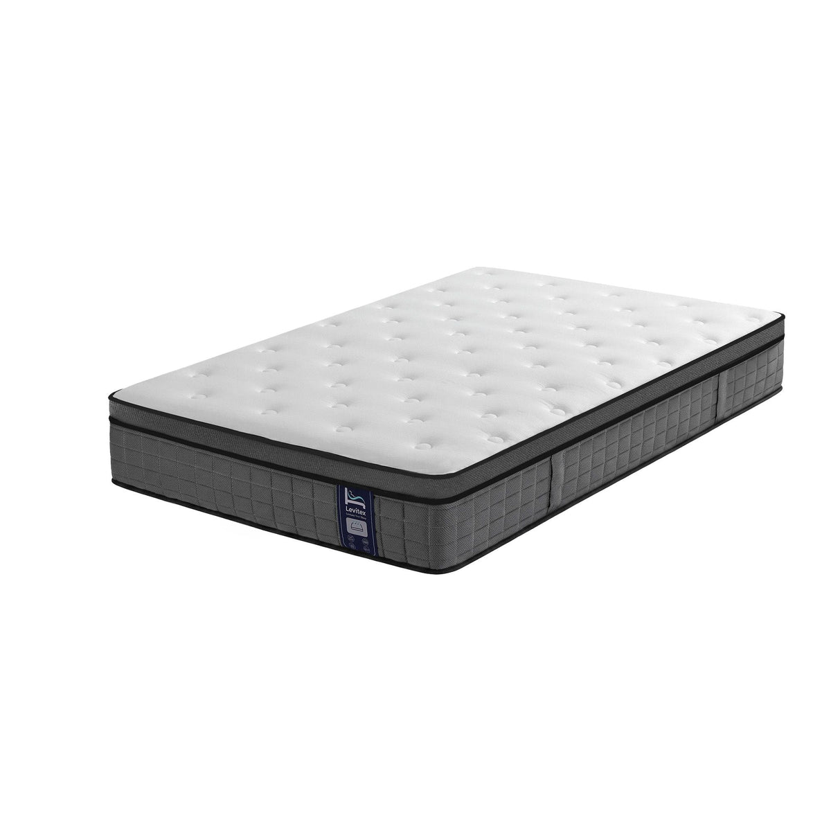King Single 5-Zone Pocket Spring Mattress with 2 Rows Edge Support Medium Firm 30cm - White - Furniture > Mattresses > King Single Mattress - Rivercity House & Home Co. (ABN 18 642 972 209) - Affordable Modern Furniture Australia