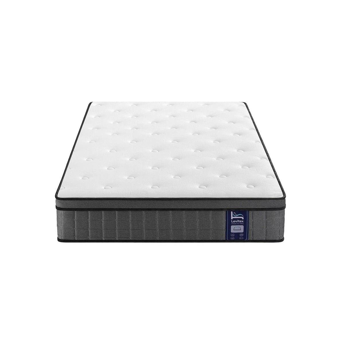 King Single 5-Zone Pocket Spring Mattress with 2 Rows Edge Support Medium Firm 30cm - White - Furniture > Mattresses > King Single Mattress - Rivercity House & Home Co. (ABN 18 642 972 209) - Affordable Modern Furniture Australia