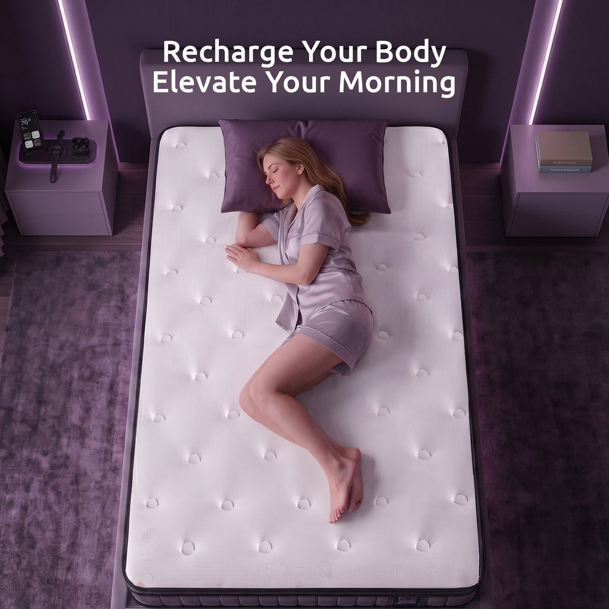 King Single 5-Zone Pocket Spring Mattress with 2 Rows Edge Support Medium Firm 30cm - White - Furniture > Mattresses > King Single Mattress - Rivercity House & Home Co. (ABN 18 642 972 209) - Affordable Modern Furniture Australia