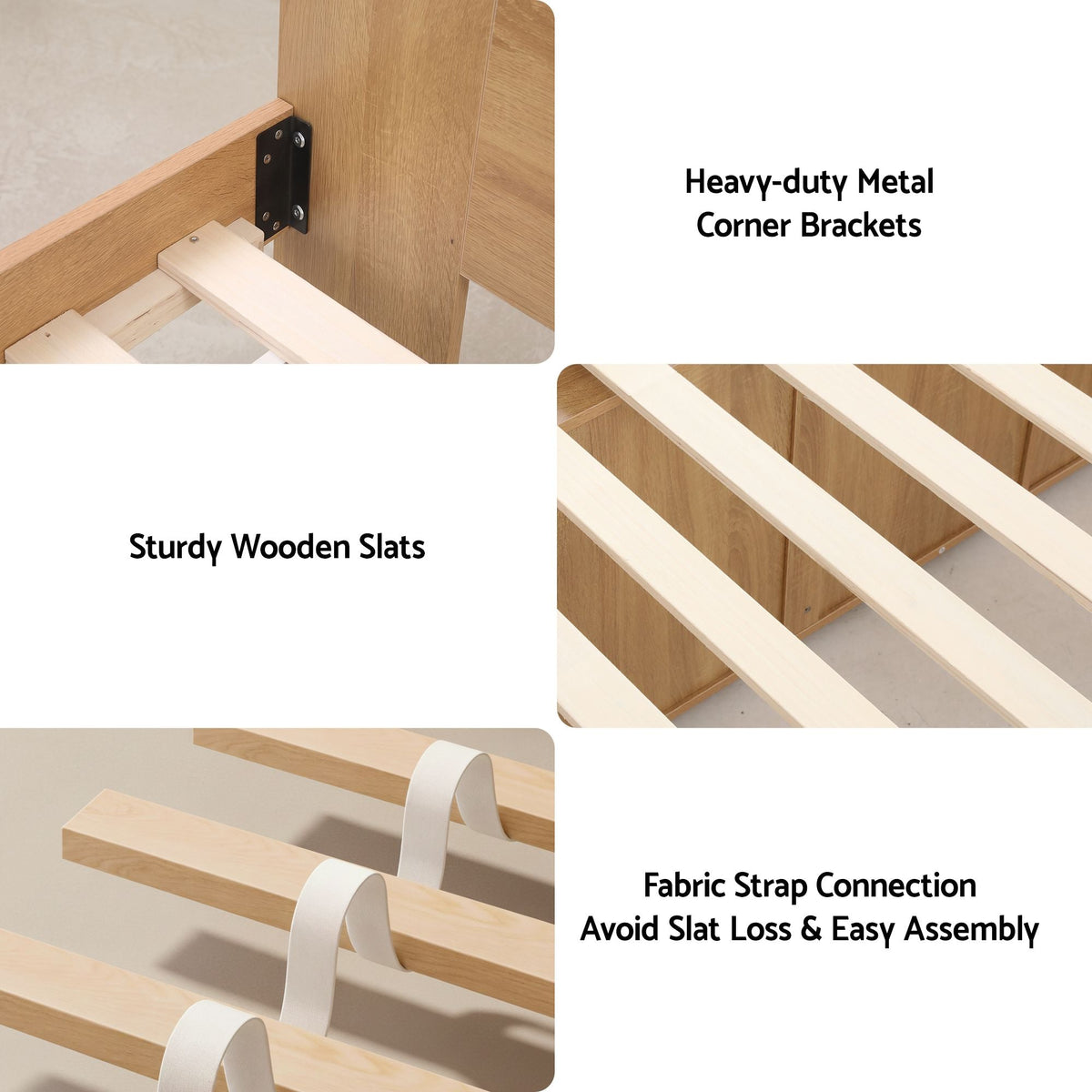 King Single Bed Frame with 3 Drawers, 2 Cabinets and Two-Step Access Storage - Furniture > Bedroom > Beds & Bed Frames - Rivercity House & Home Co. (ABN 18 642 972 209) - Affordable Modern Furniture Australia