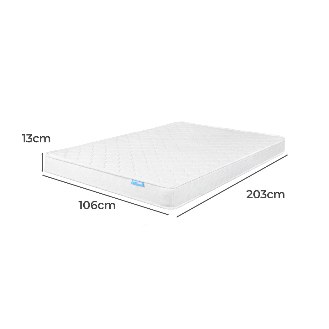 King Single Bonnell Spring Coil Mattress - White - Rivercity House & Home Co. (ABN 18 642 972 209) - Affordable Modern Furniture Australia