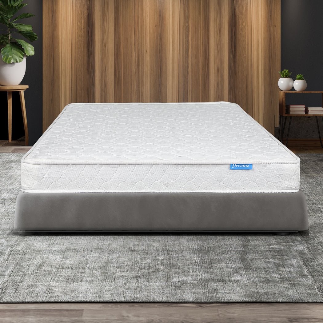 King Single Bonnell Spring Coil Mattress - White - Rivercity House & Home Co. (ABN 18 642 972 209) - Affordable Modern Furniture Australia