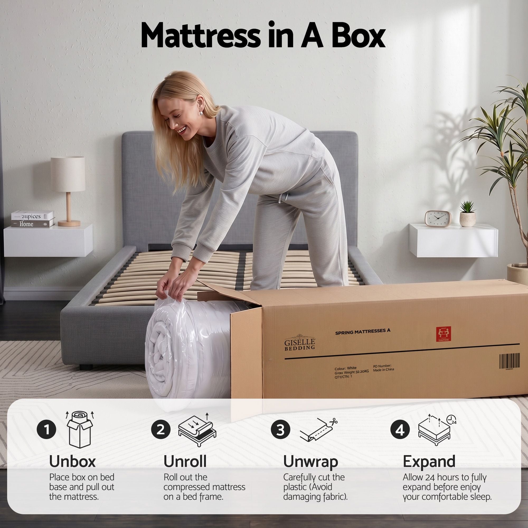 King Single Mattress 23cm Pocket Spring Mattress with Adjustable Firmness Reversible Foam Layer for Medium Firm & Firm Support Motion Isolation Bedroom Bed - Furniture > Mattresses > King Single Mattress - Rivercity House & Home Co. (ABN 18 642 972 209) - Affordable Modern Furniture Australia