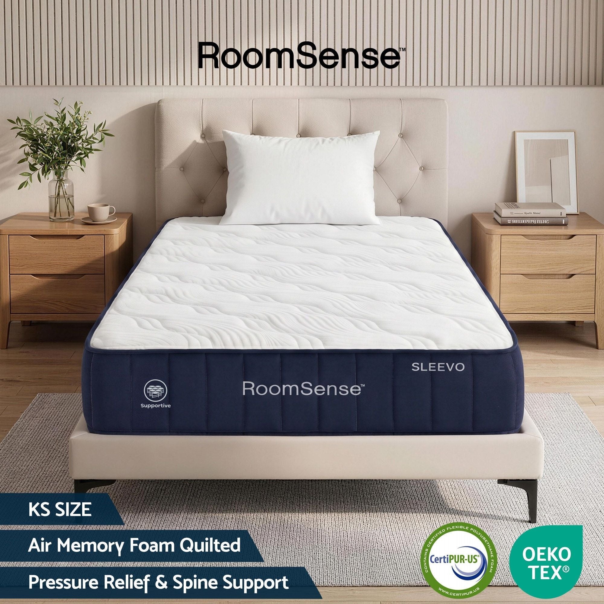 King Single Mattress, 26cm Orthopedic Firm Mattress for Back Pain Relief, Pocket Spring Hybrid Mattress King Single Size for Home & Rental - Furniture > Mattresses > King Single Mattress - Rivercity House & Home Co. (ABN 18 642 972 209) - Affordable Modern Furniture Australia