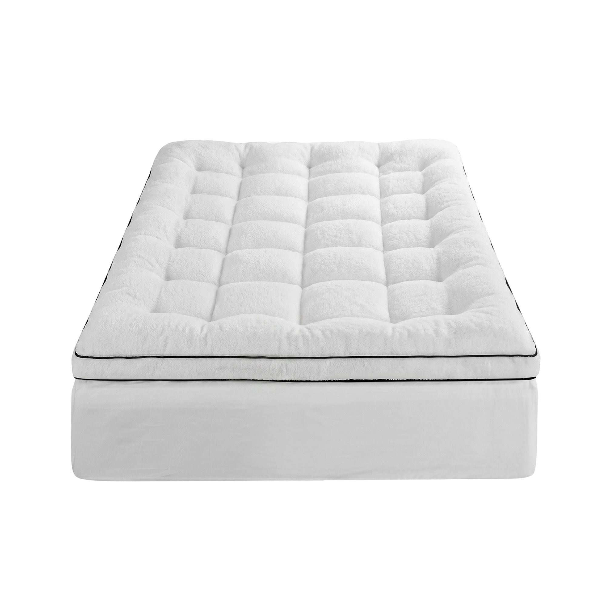 King Single Mattress Topper 5cm Coral Fleece - Furniture > Mattresses > Mattress Toppers - Rivercity House & Home Co. (ABN 18 642 972 209) - Affordable Modern Furniture Australia