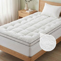King Single 5cm Pillowtop Mattress Topper with Coral Fleece Cover - White