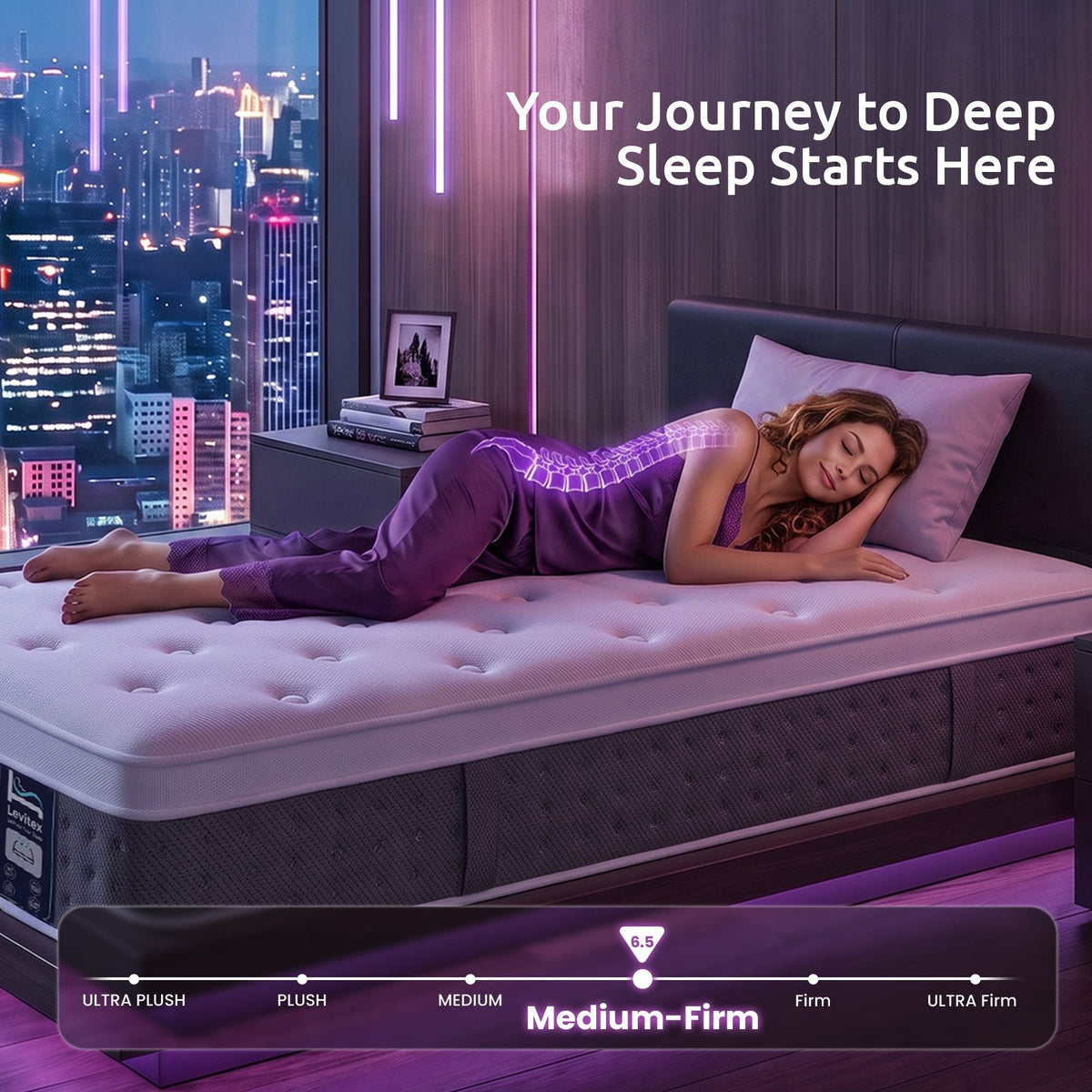 King Single Mattress with 5-Zone Pocket Springs, Lumbar Support & Cooling Gel Memory Foam - White - Furniture > Mattresses > King Single Mattress - Rivercity House & Home Co. (ABN 18 642 972 209) - Affordable Modern Furniture Australia