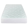 King Single Pillowtop Mattress Topper with Bamboo Cover - White & Blue