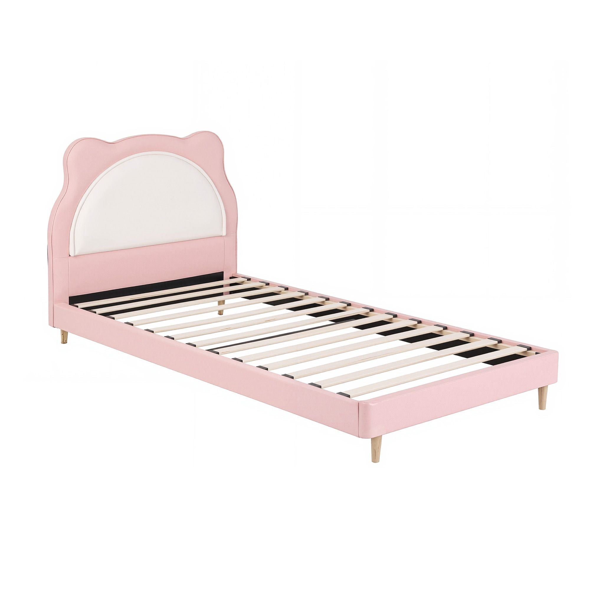 King Single Pink Kids Bed Frame for Girls Bedroom Cute Animal Upholstered - Furniture > Bedroom > Beds & Bed Frames - Rivercity House & Home Co. (ABN 18 642 972 209) - Affordable Modern Furniture Australia