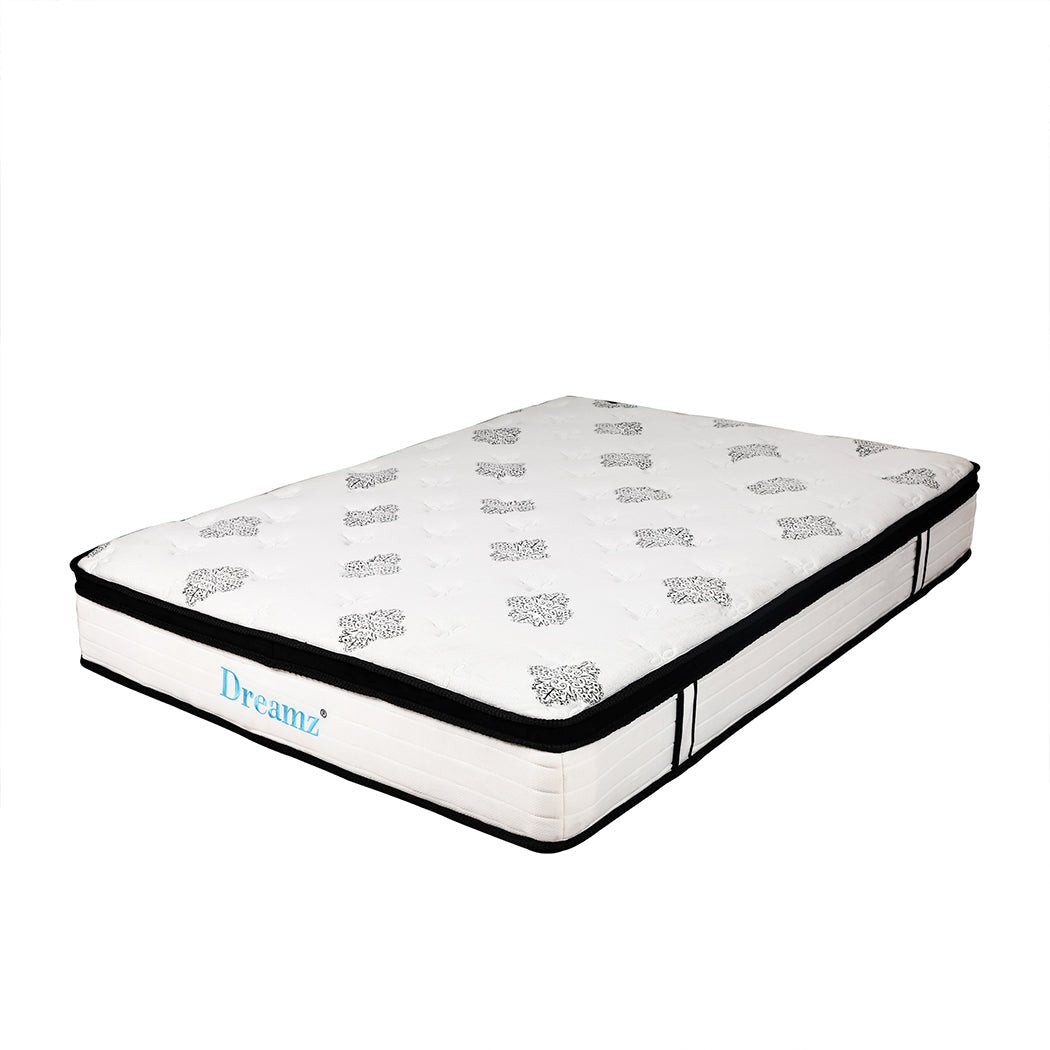King Single Pocket Spring Mattress Medium Firm - White - Rivercity House & Home Co. (ABN 18 642 972 209) - Affordable Modern Furniture Australia