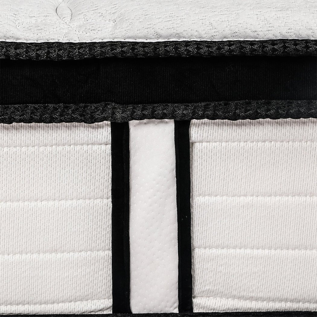 King Single Pocket Spring Mattress Medium Firm - White - Rivercity House & Home Co. (ABN 18 642 972 209) - Affordable Modern Furniture Australia