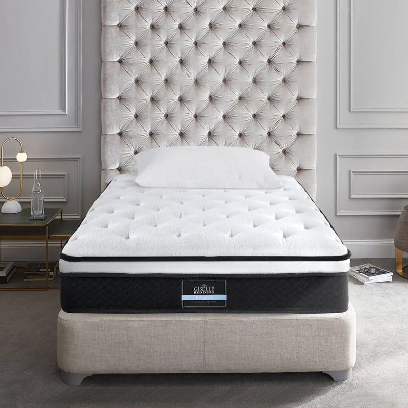 King Single Size | Bonita Euro Top Bonnell Spring Mattress (Medium Firm) - Rivercity House & Home Co. (ABN 18 642 972 209) - Affordable Modern Furniture Australia