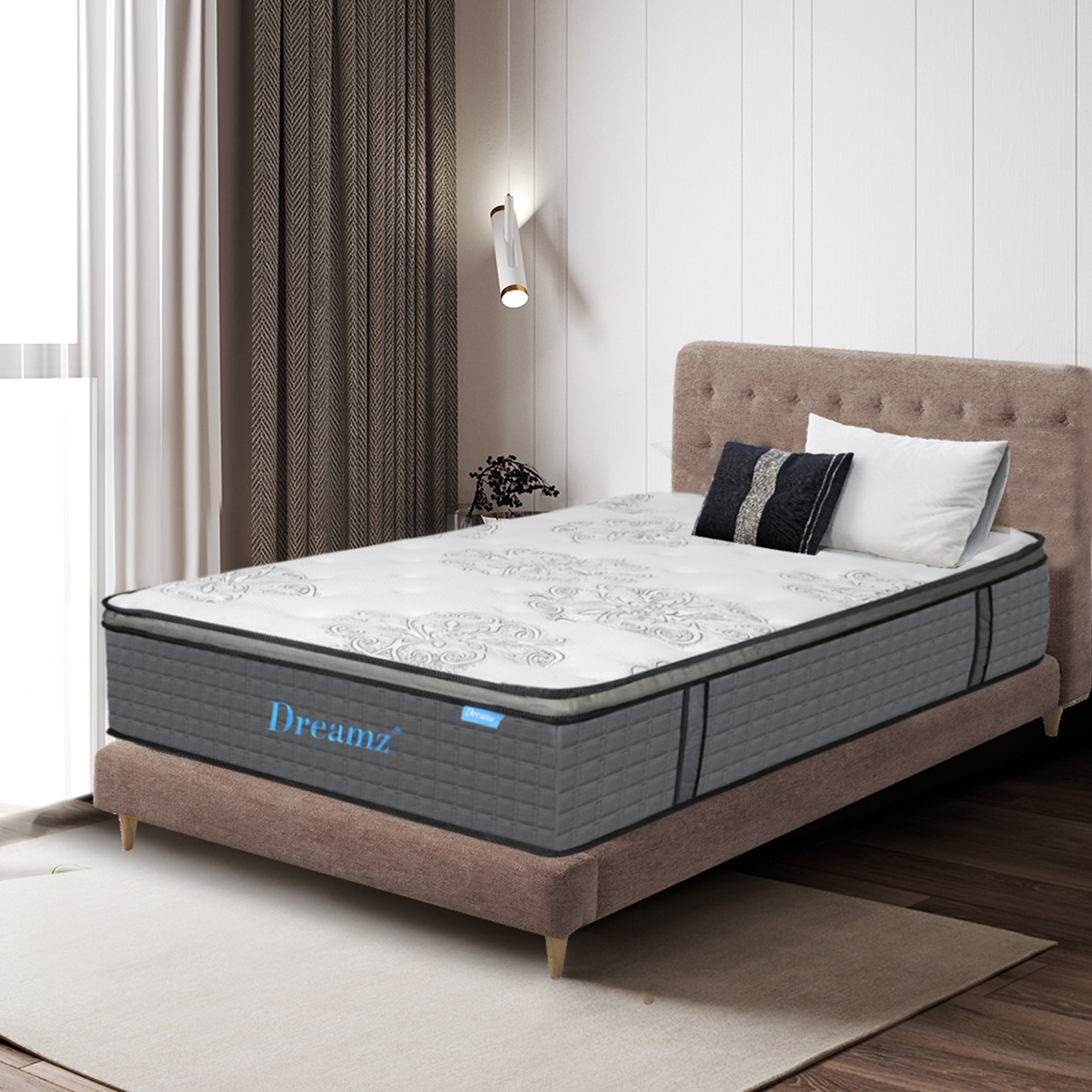 King Single Spring Mattress with Pocket Egg Springs - White - Rivercity House & Home Co. (ABN 18 642 972 209) - Affordable Modern Furniture Australia