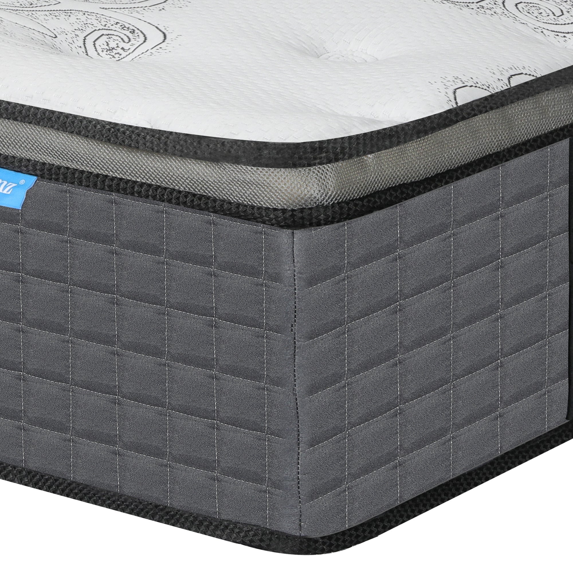King Single Spring Mattress with Pocket Egg Springs - White - Rivercity House & Home Co. (ABN 18 642 972 209) - Affordable Modern Furniture Australia
