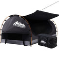 King Single Free Standing Canvas Camping Swag Tent - Grey