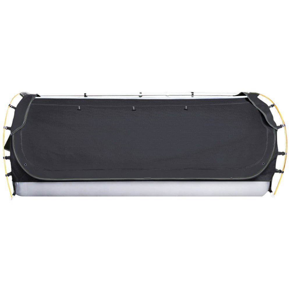 King Single Swag Camping Swags Canvas Free Standing Dome Tent Grey - Outdoor Recreation > Camping > Tents - Rivercity House & Home Co. (ABN 18 642 972 209) - Affordable Modern Furniture Australia