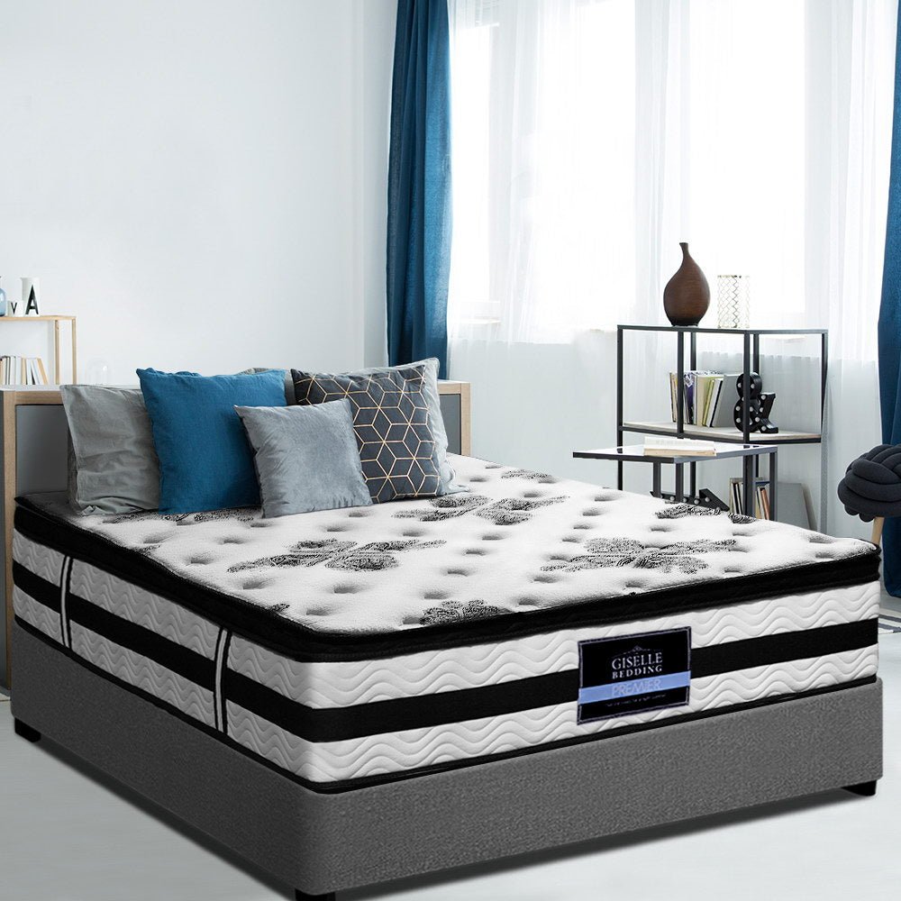 King Size | Algarve Euro Top Pocket Spring Mattress (Medium Firm) - Rivercity House & Home Co. (ABN 18 642 972 209) - Affordable Modern Furniture Australia