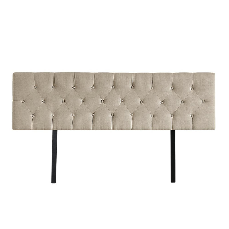 King Size | Deluxe Headboard Bedhead (Beige) - Rivercity House & Home Co. (ABN 18 642 972 209) - Affordable Modern Furniture Australia