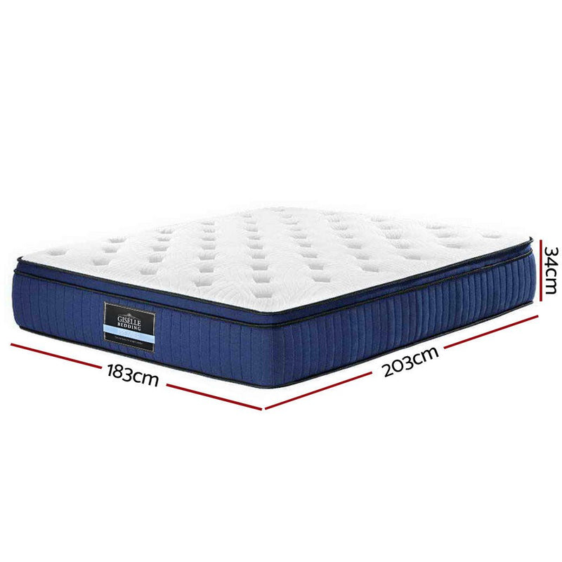 King Size | Franky Euro Top Cool Gel Pocket Spring Mattress (Medium Firm) - Rivercity House & Home Co. (ABN 18 642 972 209) - Affordable Modern Furniture Australia