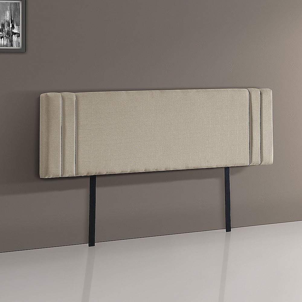 King Size | Linen Headboard (Beige) - Rivercity House & Home Co. (ABN 18 642 972 209) - Affordable Modern Furniture Australia