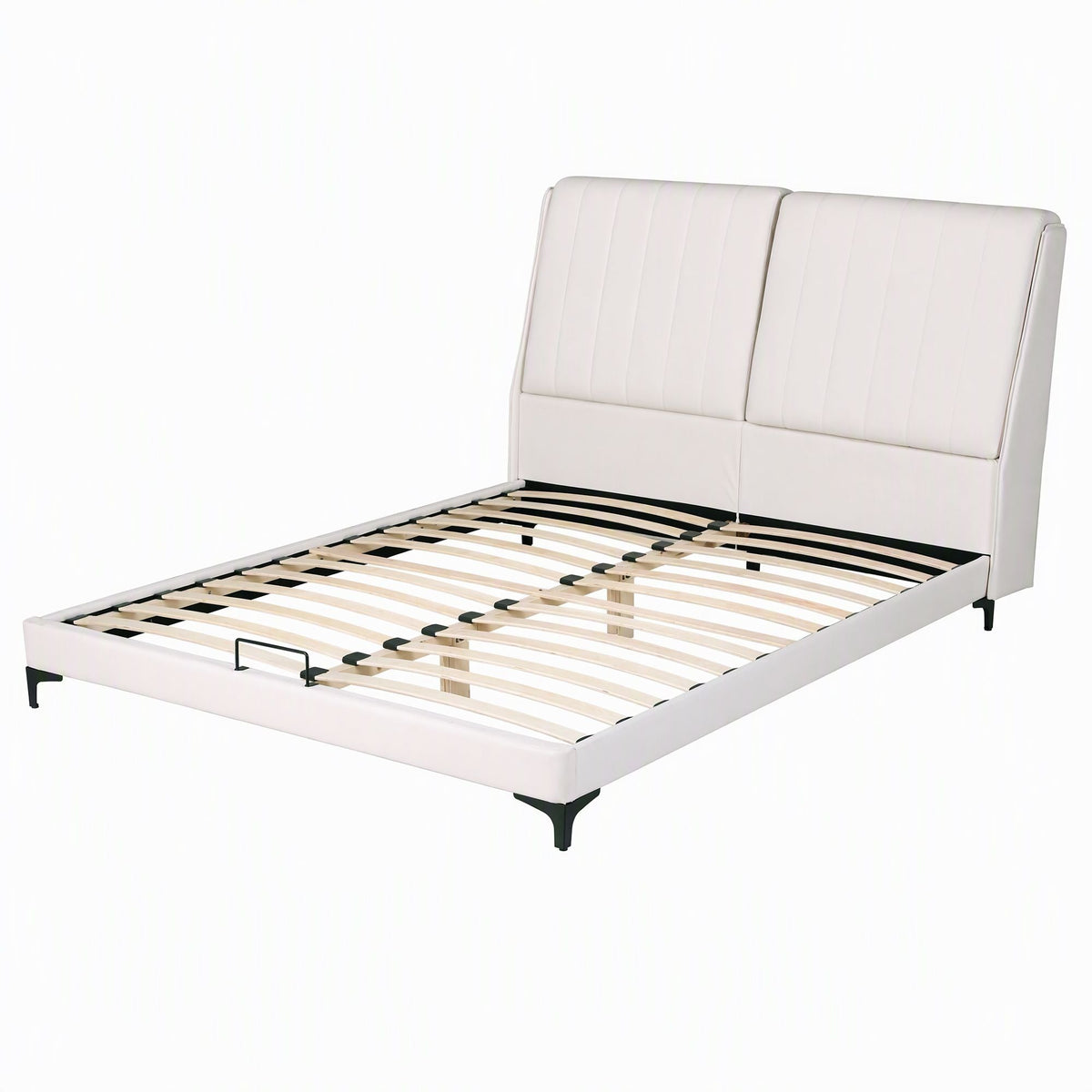 King Size PU Leather Bed Frame with Adjustable Headboard - Furniture > Bedroom > Beds & Bed Frames - Rivercity House & Home Co. (ABN 18 642 972 209) - Affordable Modern Furniture Australia
