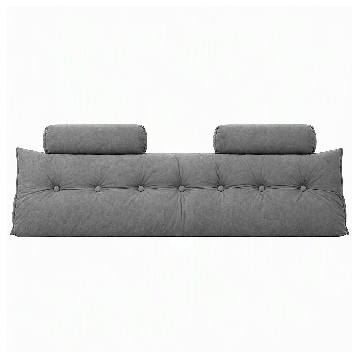 King Size Triangular Wedge Headboard Pillow with 2 Cushions - Grey - Furniture > Bedroom > Headboards - Rivercity House & Home Co. (ABN 18 642 972 209) - Affordable Modern Furniture Australia
