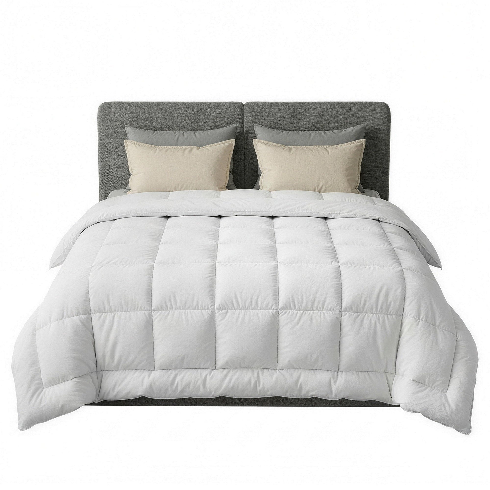 King Wool Quilt 500GSM Winter Baffle Box Construction - White - Home & Garden > Bedding > Quilts & Duvets - Rivercity House & Home Co. (ABN 18 642 972 209) - Affordable Modern Furniture Australia