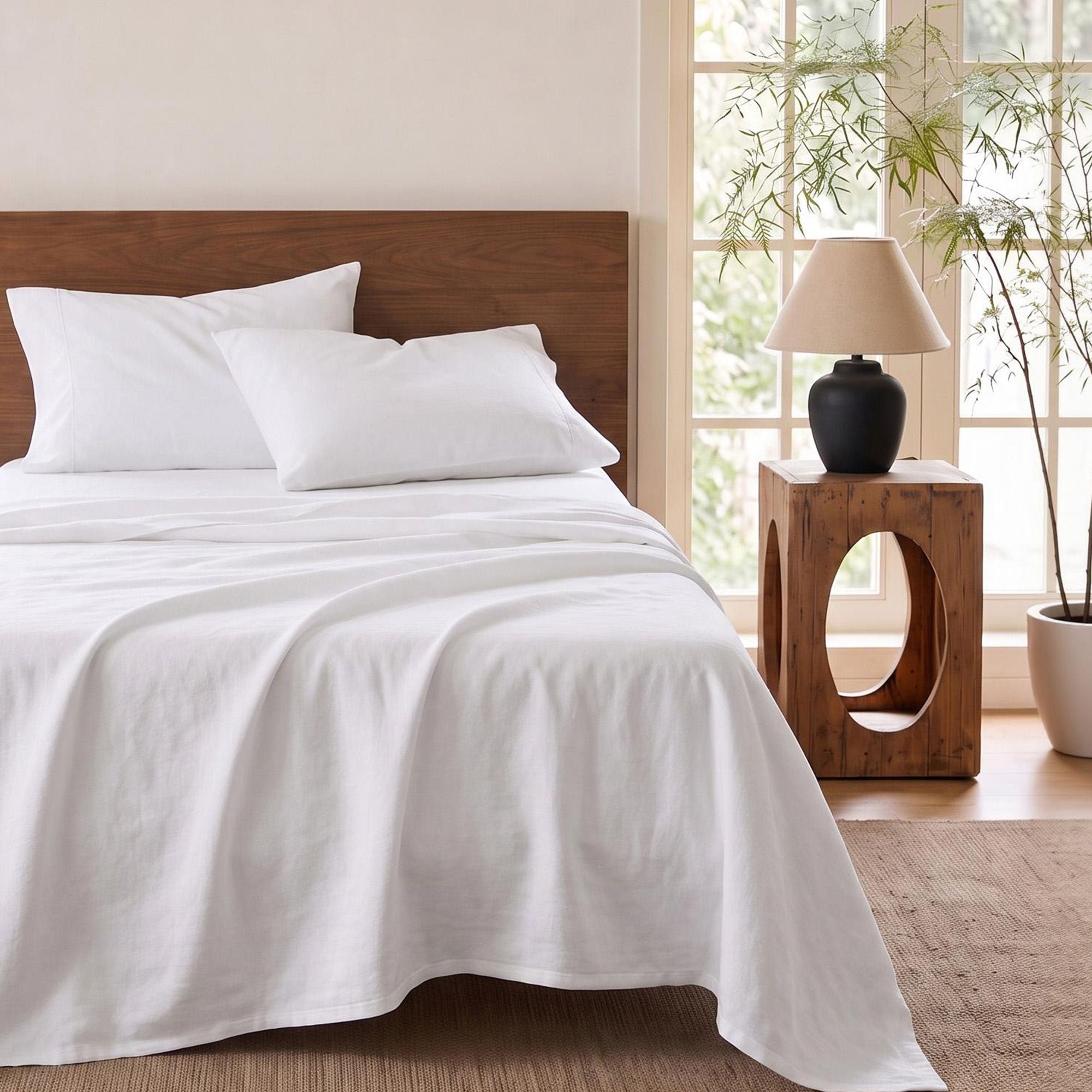 Kingsingle 500TC Cotton 4Pcs Sheet Set with 40cm Extra Deep Pocket for Thick Mattresses Sateen Weave for Sweaty Nights White - Home & Garden > Bedding > Bed Sheets - Rivercity House & Home Co. (ABN 18 642 972 209) - Affordable Modern Furniture Australia