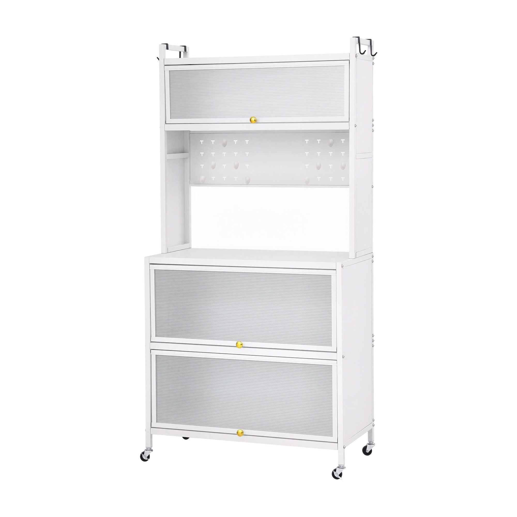 Kitchen Cabinet Storage Shelves Pegboard Cupboard Sideboard 80CMX164CM - Home & Garden > Kitchenware > Kitchen Utensils - Rivercity House & Home Co. (ABN 18 642 972 209) - Affordable Modern Furniture Australia