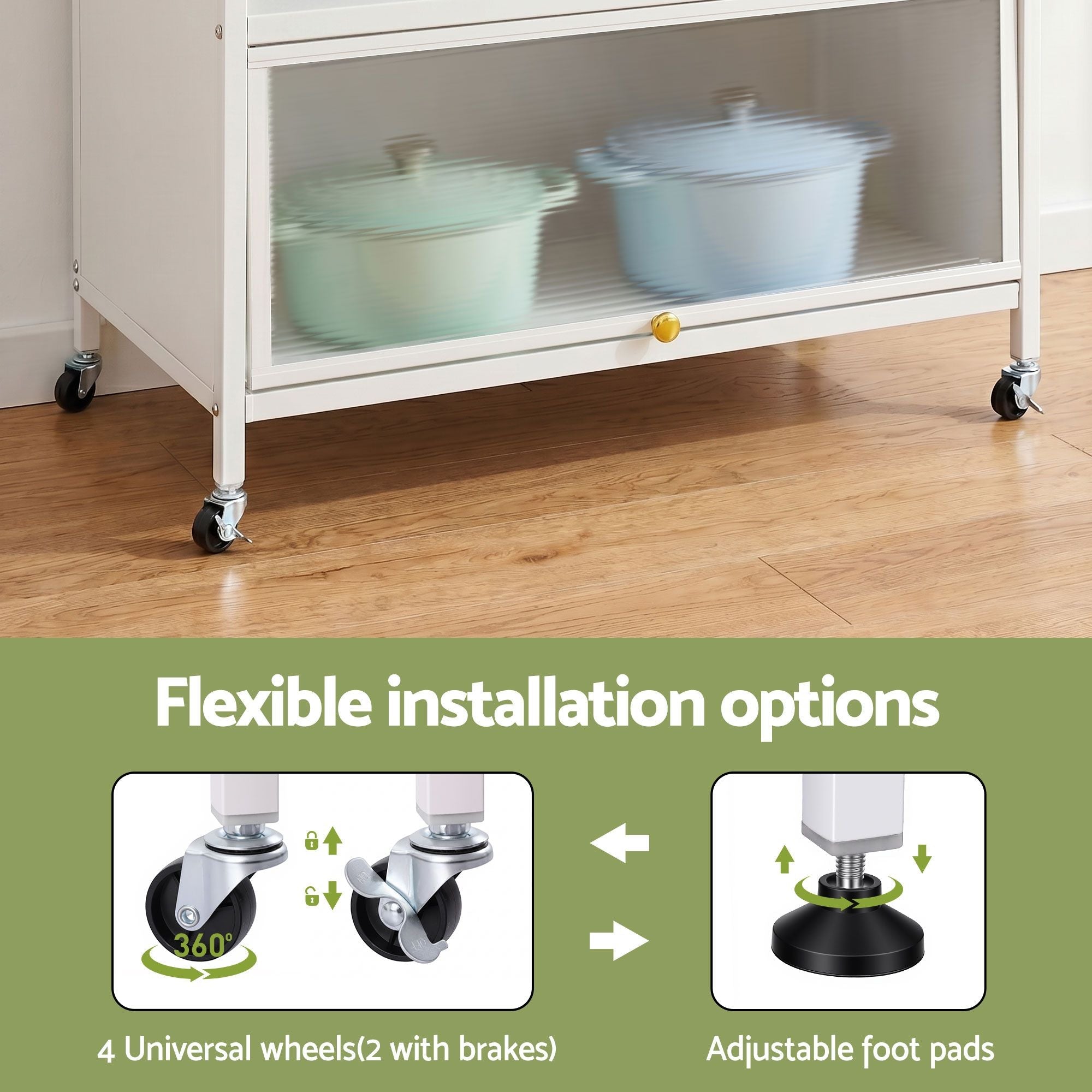 Kitchen Cabinet Storage Shelves Pegboard Cupboard Sideboard 80CMX164CM - Home & Garden > Kitchenware > Kitchen Utensils - Rivercity House & Home Co. (ABN 18 642 972 209) - Affordable Modern Furniture Australia