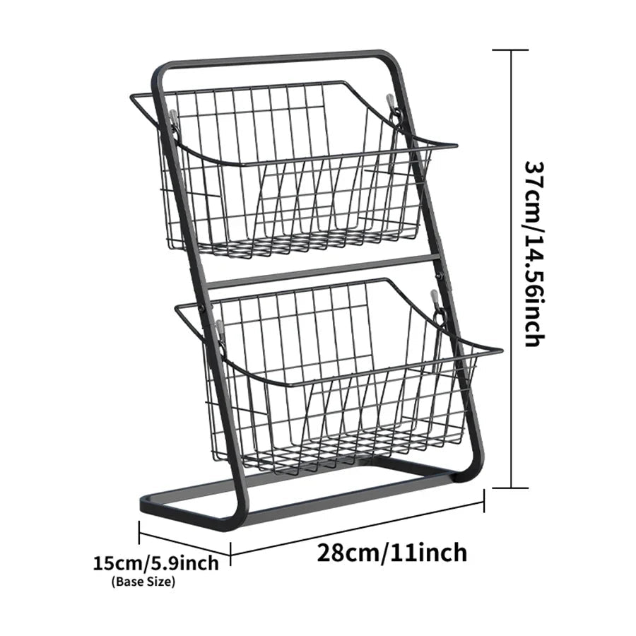 Kitchen Countertop Snack and Storage Rack - Furniture > Dining > Buffets & Sideboards - Rivercity House & Home Co. (ABN 18 642 972 209) - Affordable Modern Furniture Australia