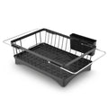 Kitchen Dish Drying Rack and Sink Organiser Dish Drainer - Black