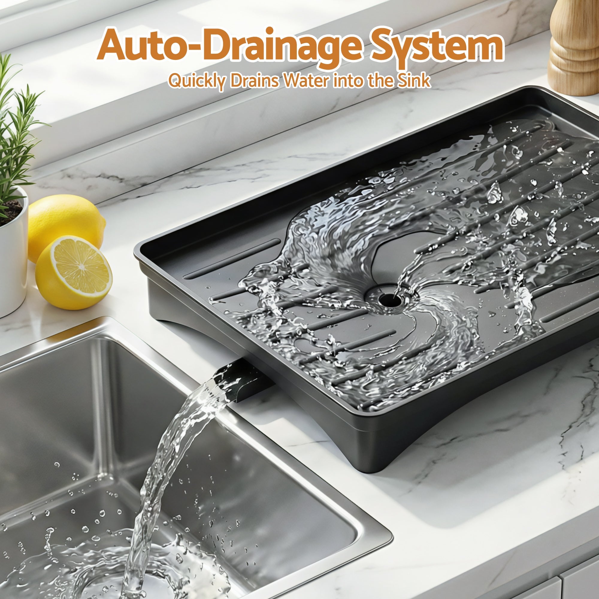 Kitchen Dish Drying Rack and Sink Organiser Dish Drainer - Black - Home & Garden > Kitchenware > Dish Racks - Rivercity House & Home Co. (ABN 18 642 972 209) - Affordable Modern Furniture Australia