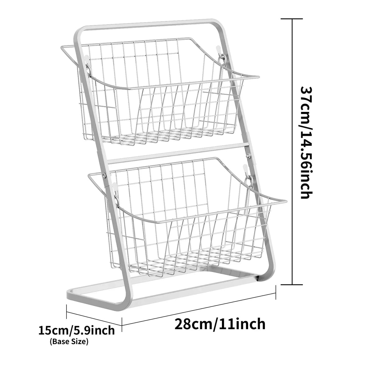 Kitchen Fruit and Vegetable Storage Rack - White - Furniture > Dining > Buffets & Sideboards - Rivercity House & Home Co. (ABN 18 642 972 209) - Affordable Modern Furniture Australia