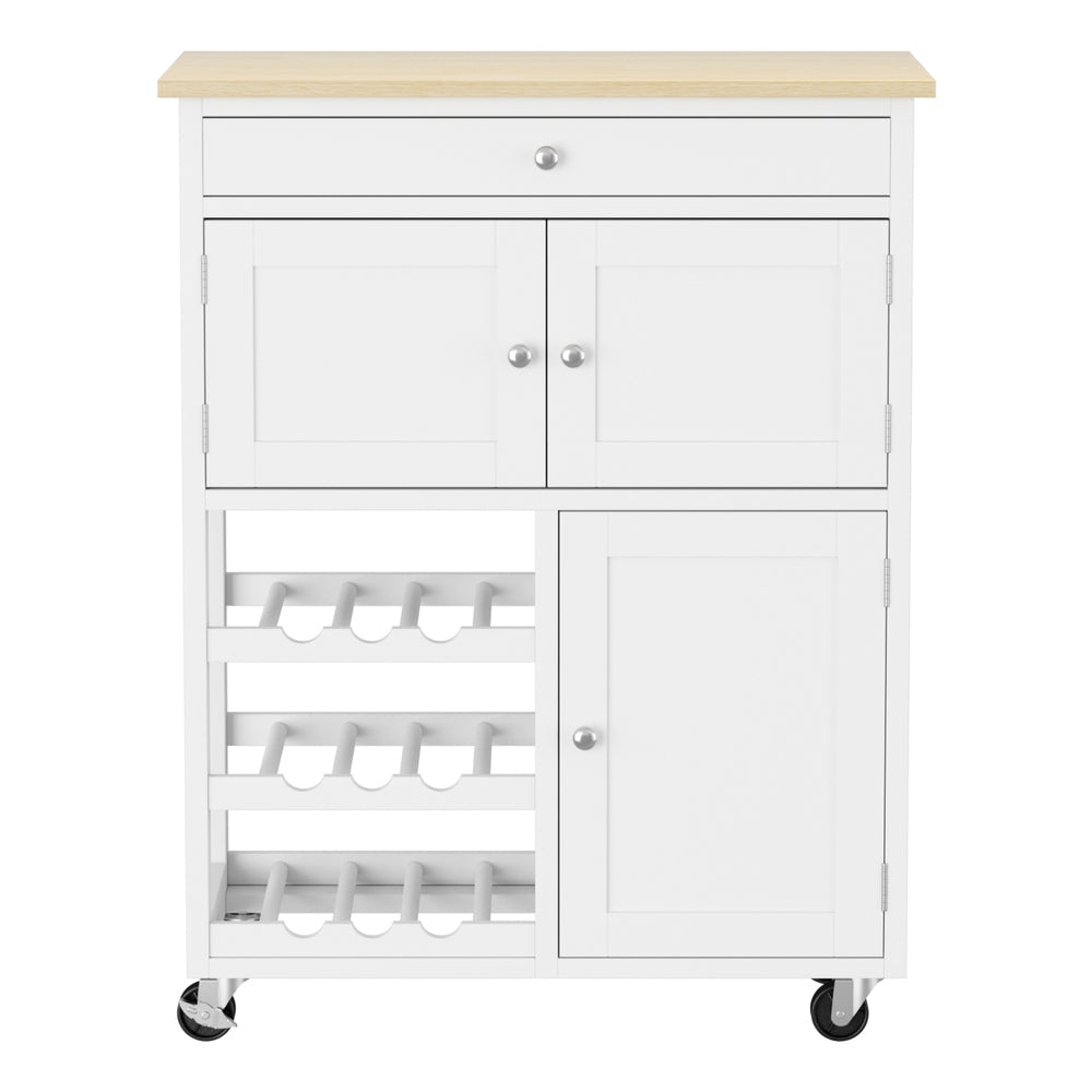 Kitchen Island Trolley Rolling Serving Cart Storage Cart Drawer Cupboard - Tools > Tools Storage > Work Benches - Rivercity House & Home Co. (ABN 18 642 972 209) - Affordable Modern Furniture Australia