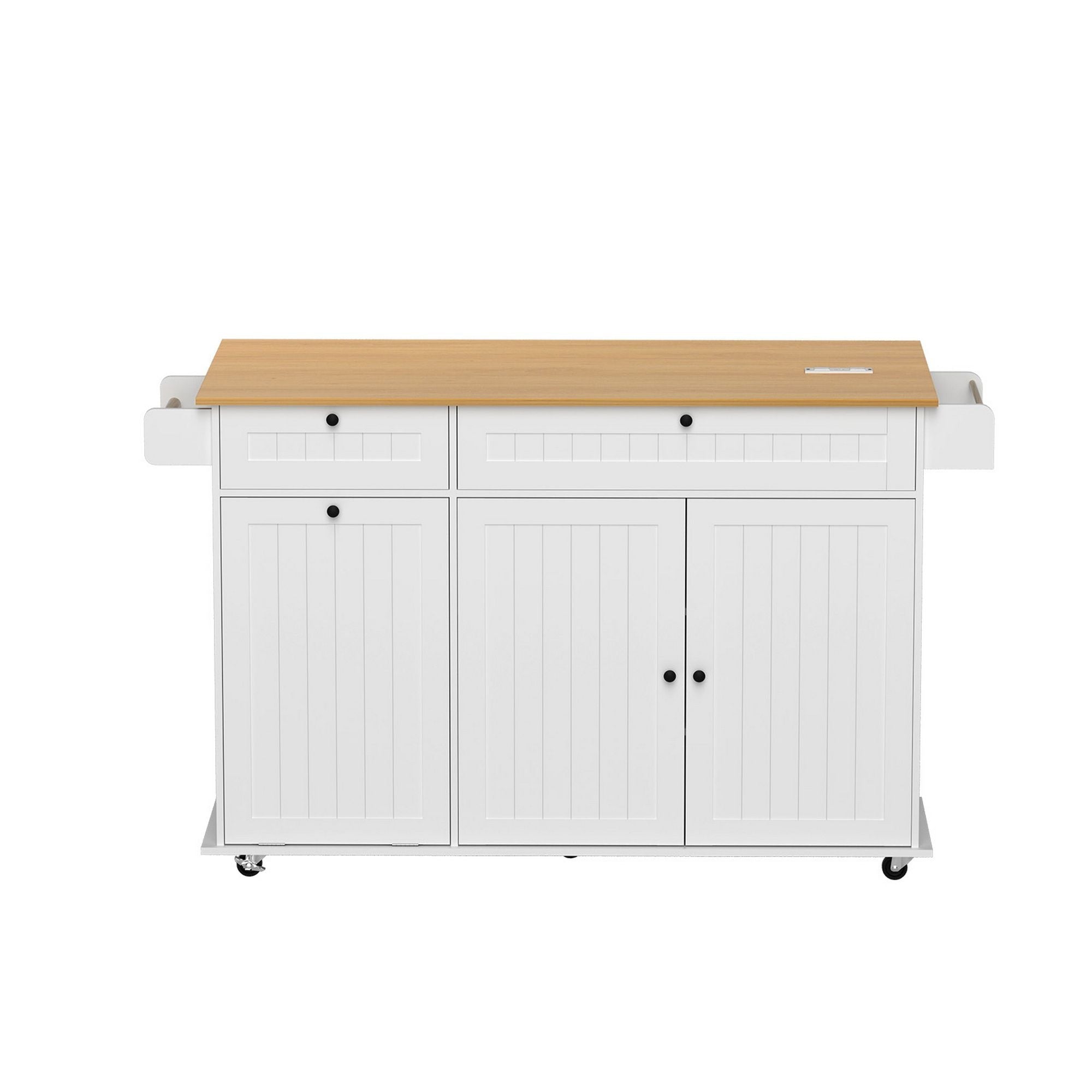 Kitchen Island Trolley Rolling Serving Cart Storage Drawer Cabinet 150cm White - Furniture > Dining > Kitchen & Dining Trolleys - Rivercity House & Home Co. (ABN 18 642 972 209) - Affordable Modern Furniture Australia