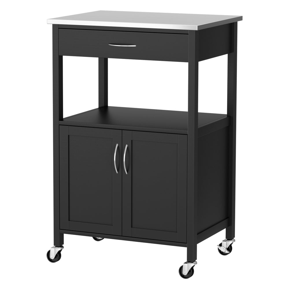 Kitchen Island Trolley Rolling Serving Cart Storage Drawer Cupboard 60cm - Furniture > Dining > Kitchen & Dining Trolleys - Rivercity House & Home Co. (ABN 18 642 972 209) - Affordable Modern Furniture Australia